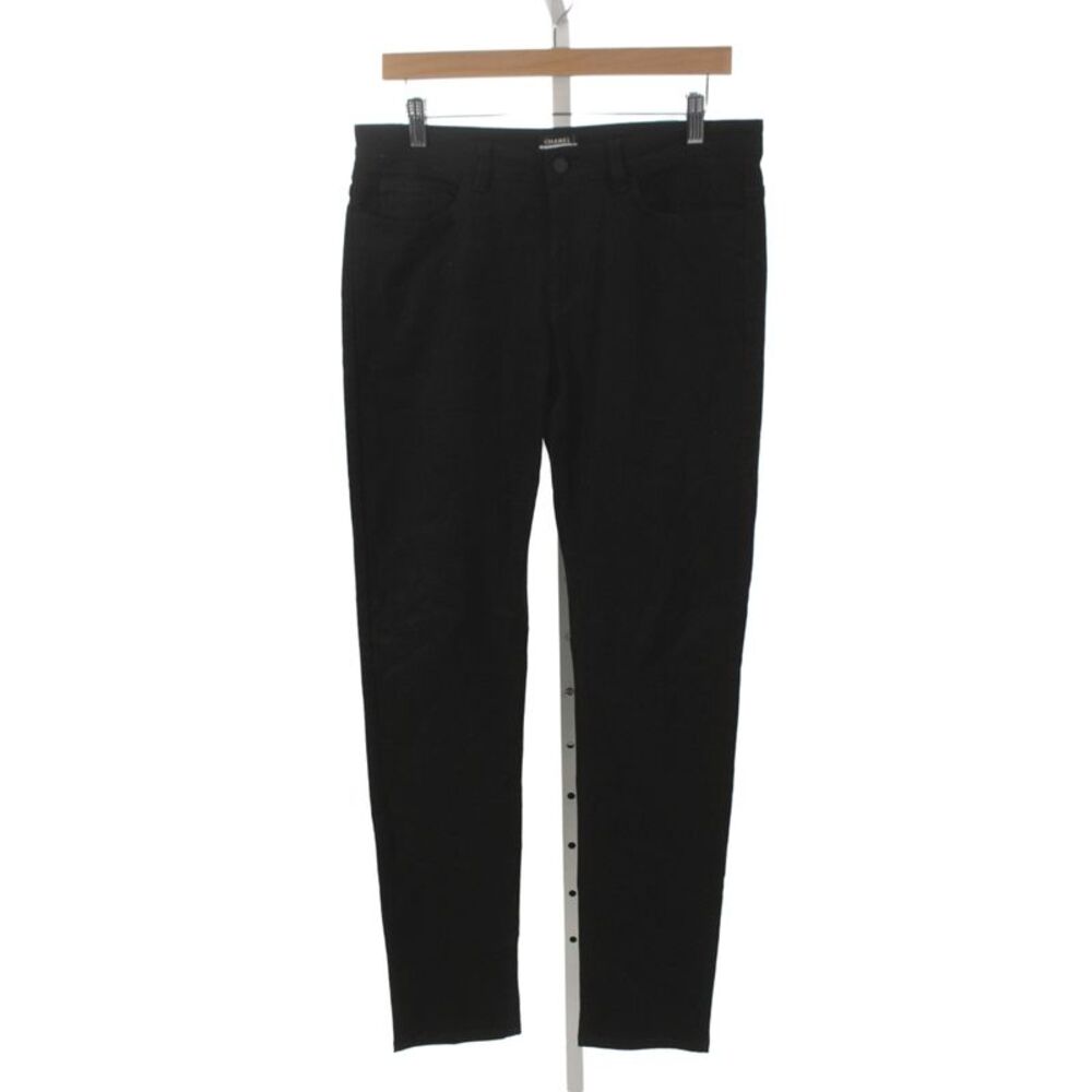 Chanel Women Skinny Jeans Black 97% Cotton Size 40